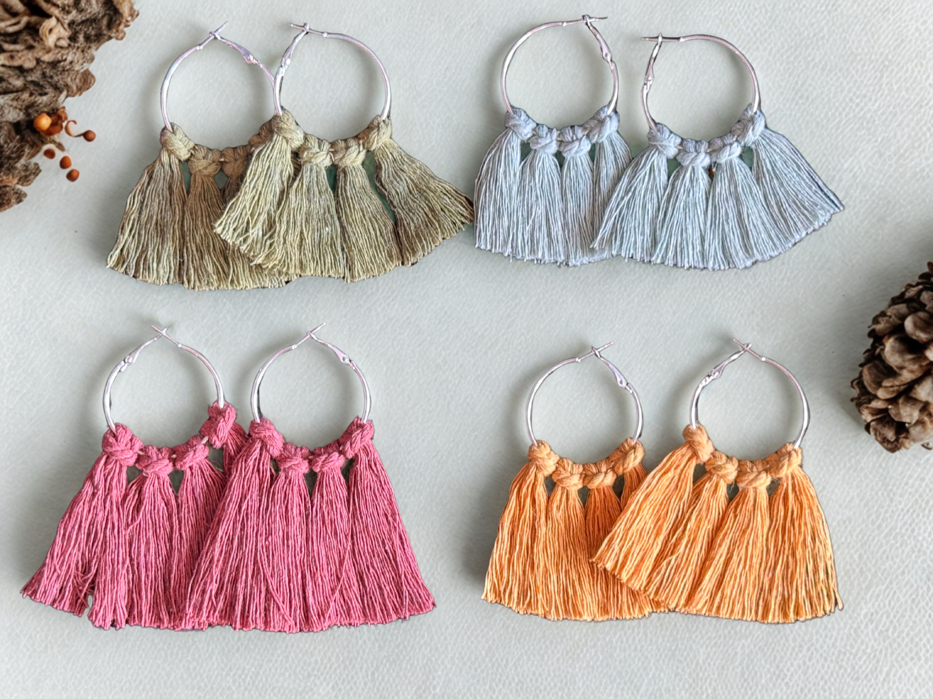 Handmade Boho Earrings – Cottagecore Dangle Earrings, Lightweight Aesthetic Jewelry for Women